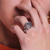 Men's Retro Dragon Claw Adjustable Ring: Dark, Ancient Style