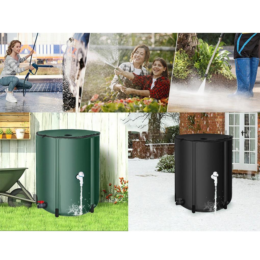 Large Capacity Rain Water Recovery Storage Tank Collapsible  Filter Impurities Rain Barrel Water Collector 100-500L Rain Bucket