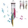 Colorful Outdoor Wind Chimes 12 Tubes With Hook Aluminum Tube Wind Chime Home Decoration Hollow Metal Tubes Hanging Wind Chimes