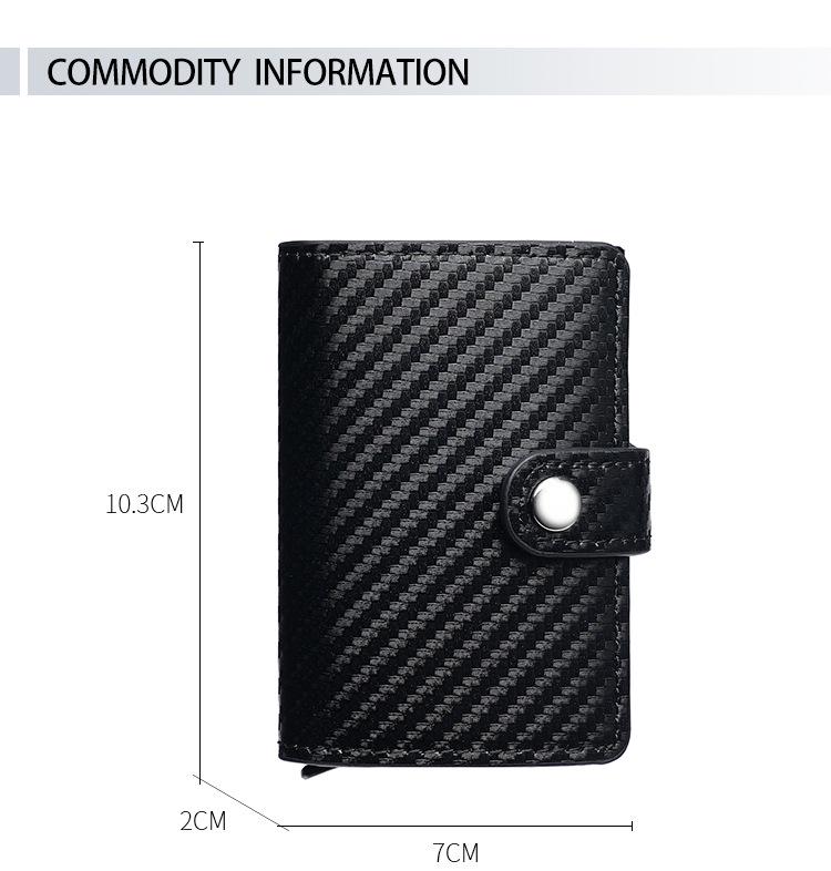RFID Aluminum Alloy Credit Card Holder - Anti-Theft Pop-Up Design