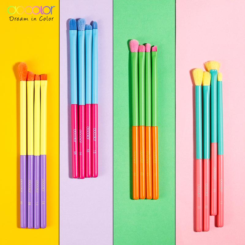 Docolor 16-teiliges Make-up-Pinsel-Set, Lidschatten-Mischung, Eyeliner, Wimpern, Augenbrauen, Beauty-Make-up-Pinsel, professioneller Lidschattenpinsel