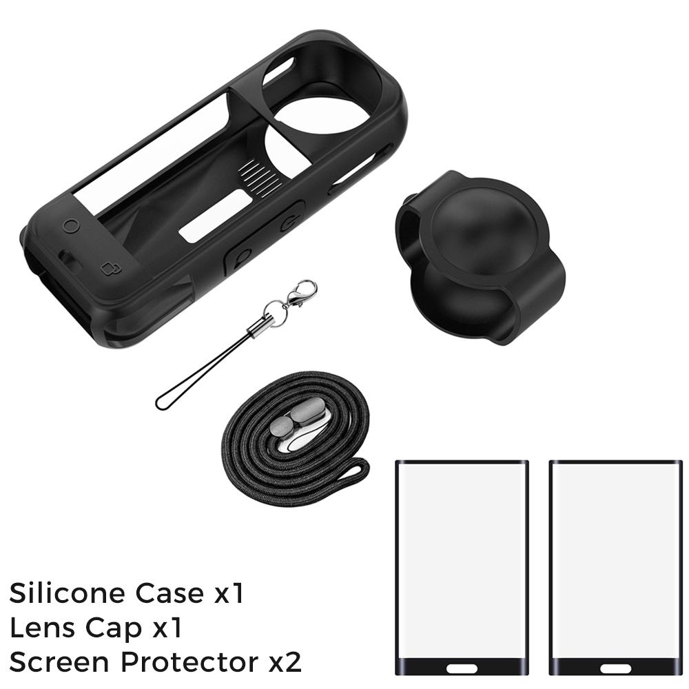 Protective Case for Insta360 X5 Lens Cap Silicone Cover Screen Protector Anti-scratch Protection for Insta 360 X5 Accessories