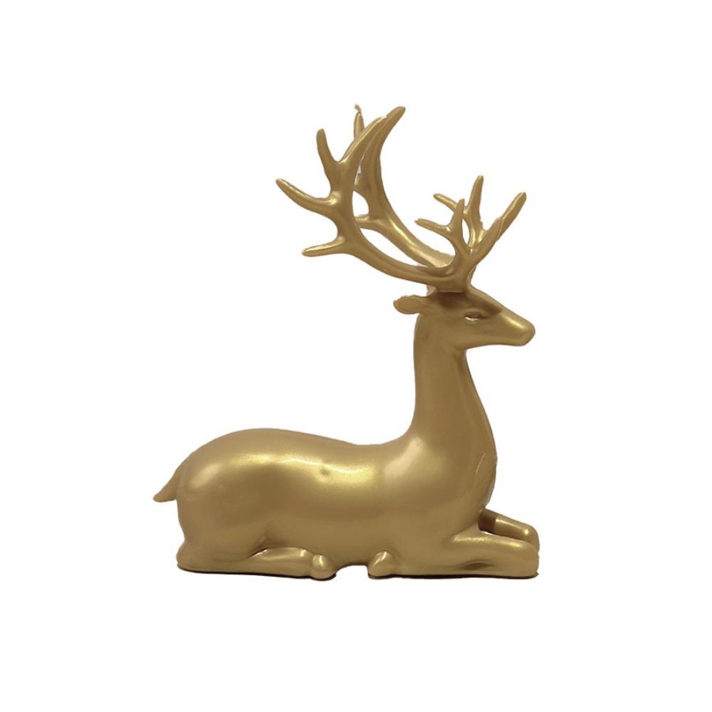 Kreativní stolní ozdoba ve tvaru jelena Moderní figurka losa Elegantní vánoční soška jelena Výstavka na krbovou římsu