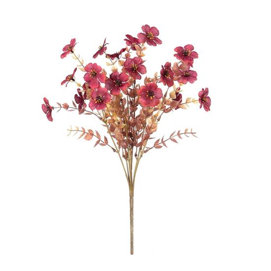 Fall Artificial Violet Flower UV Resistant Fake Silk Flower Home Halloween Harvest Festival Table Centerpiece Indoor Outdoor Faux Bloom Decoration