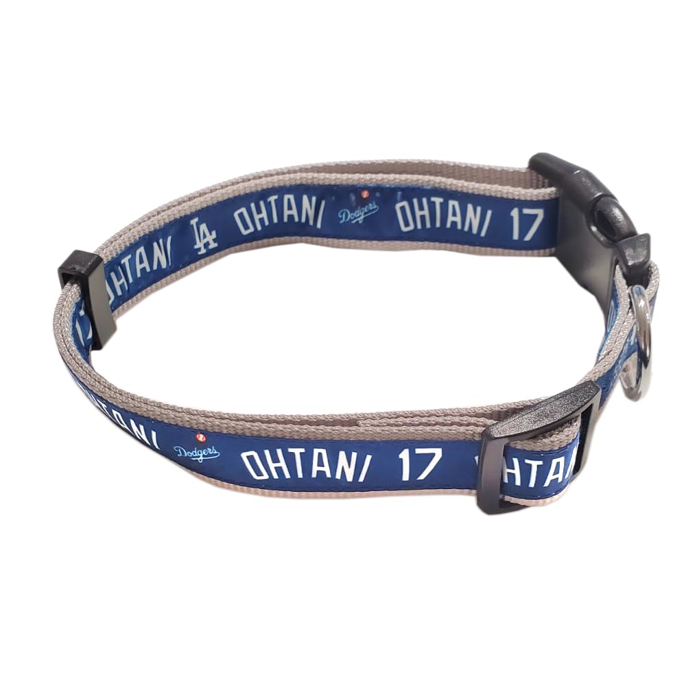 Official MLB Los Angeles Dodgers Shohei Ohtani Model Dog Size Los Angeles Pet Collar, Large, Baseball, Dodgers,