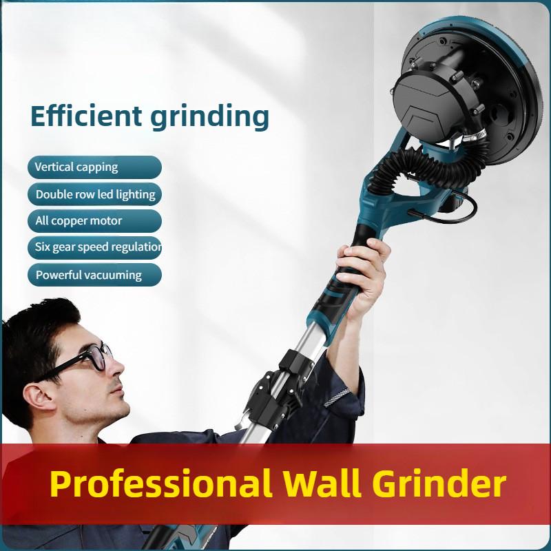 9-inch Self Suction Long Pole Wall Grinder Professional Efficient Dust-free Wall Putty Sander Foldable Wall Polishing Machine