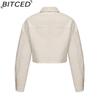 BITCED Spring/Autumn Loose-Fit Casual Leather Jacket for Women Long-Sleeved Single-Breasted Short-Length Jacket
