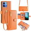 For Xiaomi Redmi 15C 4G (Global) (171mm)/Poco C85 4G (171mm) Leather Case Zipper Pocket Wallet Phone Cover with 2 Straps