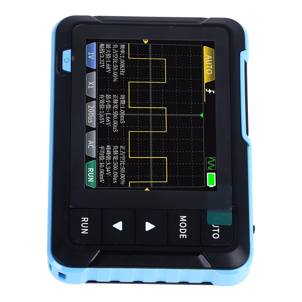 Osciloscop și generator de semnal 2 în 1, lățime de bandă de 1M, 14 forme de undă, afișaj multifuncțional de 2,8 inci