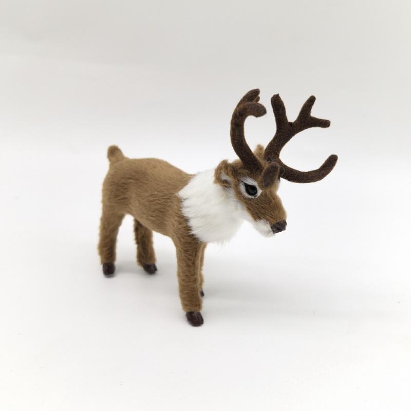 1 Stück Simulierte Tiere Sikahirsch Weihnachtsgeschenke Hirsch Elch Weihnachts Hirsch Dekorationen Plüschtier Weihnachts Rentier Ornament