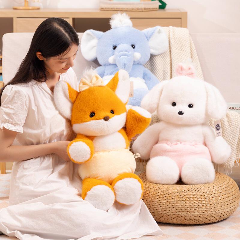 

Creative Fox Plush Toy - Elephant Doll Comfort & Cartoon Animal Birthday Gift 45 cm