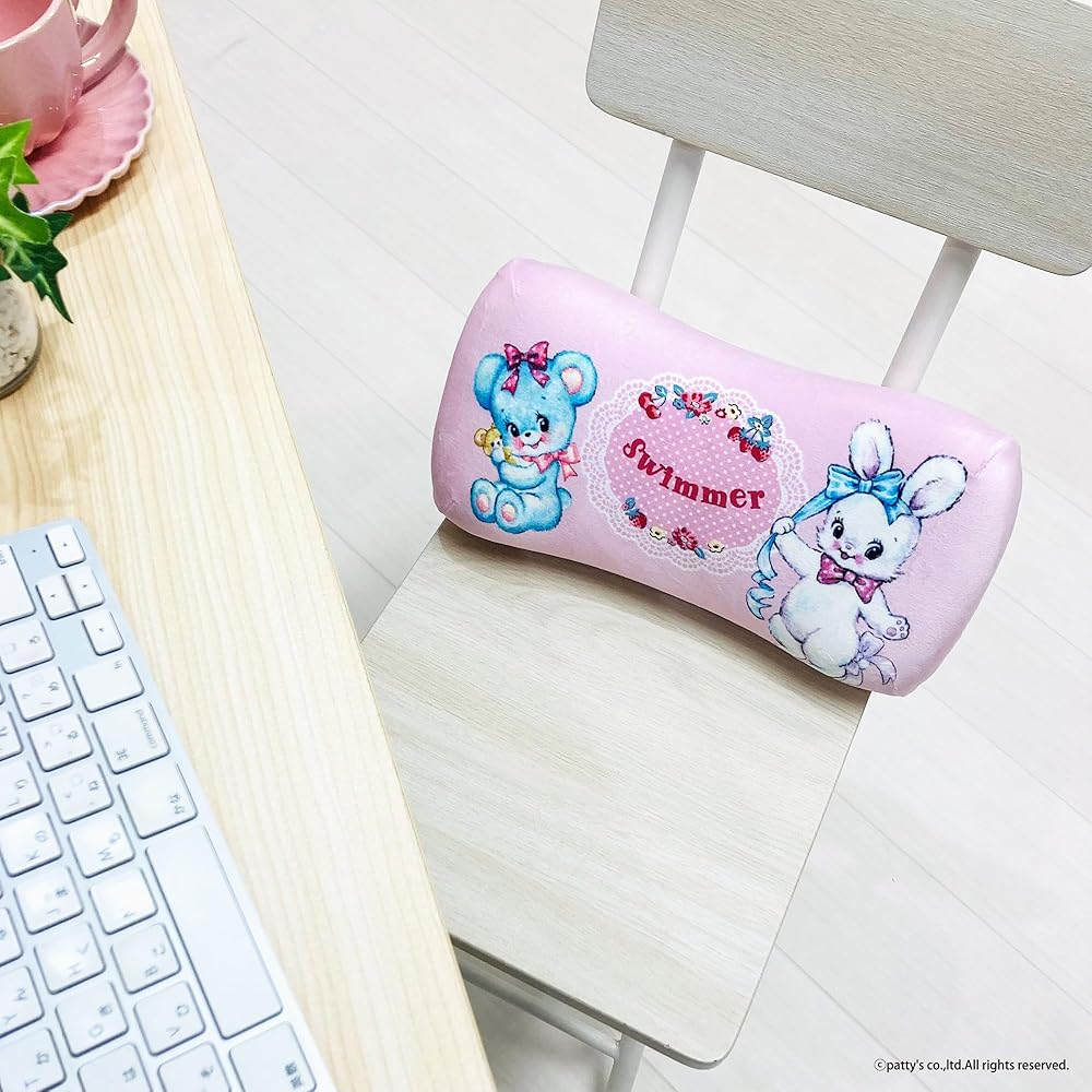 MORIPiLO Swimmer Retro Low-Rebound Cushion Pillow Pink 16x33x8cm Soft Touch Character Relaxation Pillow