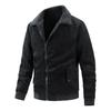 And Winter New Corduroy Men's Solid Color Double-sided Zipper Pocket Thick Jacket