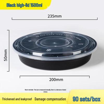 Disposable Round Plastic Takeaway Bowl with Lid