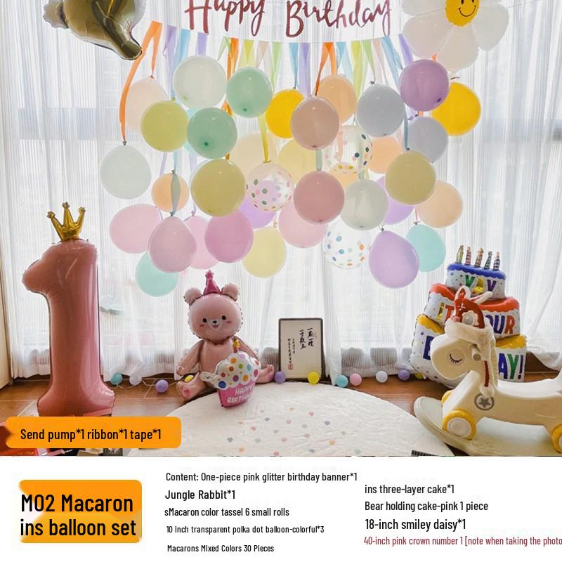 Erster Geburtstag Ballon Dekorationsset für Jungen und Mädchen