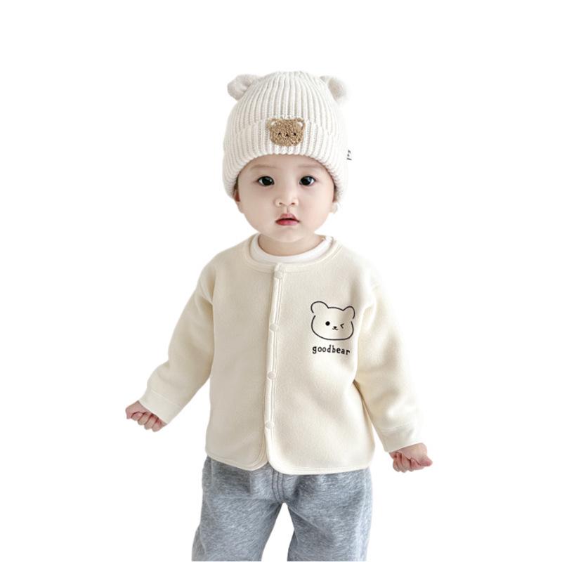 Baby Herbst/Winter Korallenfleece Jacke - Warmer, Verdickter Cardigan für Säuglinge & Kleinkinder, Jungen & Mädchen.