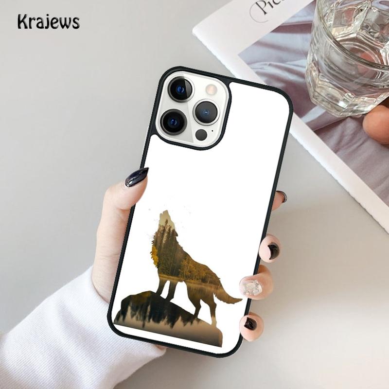 Animal The Wolf Howl Phone Case For iPhone 17 Air 16 15 14 Max Plus 11 12 13 Pro Max Phone Cover coque