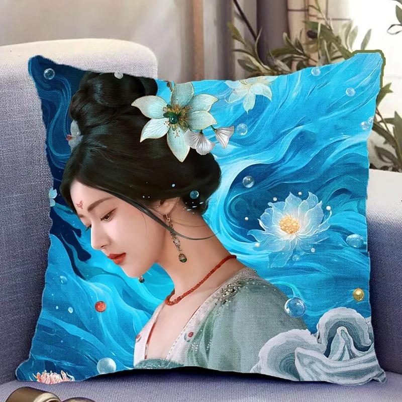 Zhao Lusi Liu Yuning Poster Double-side Printing Pillowcase TV The Story of Pearl Girl Drama Stills Home Decor Cushion Cover