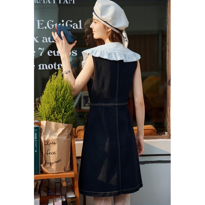 TonLion Women's Sleeveless Denim Dress