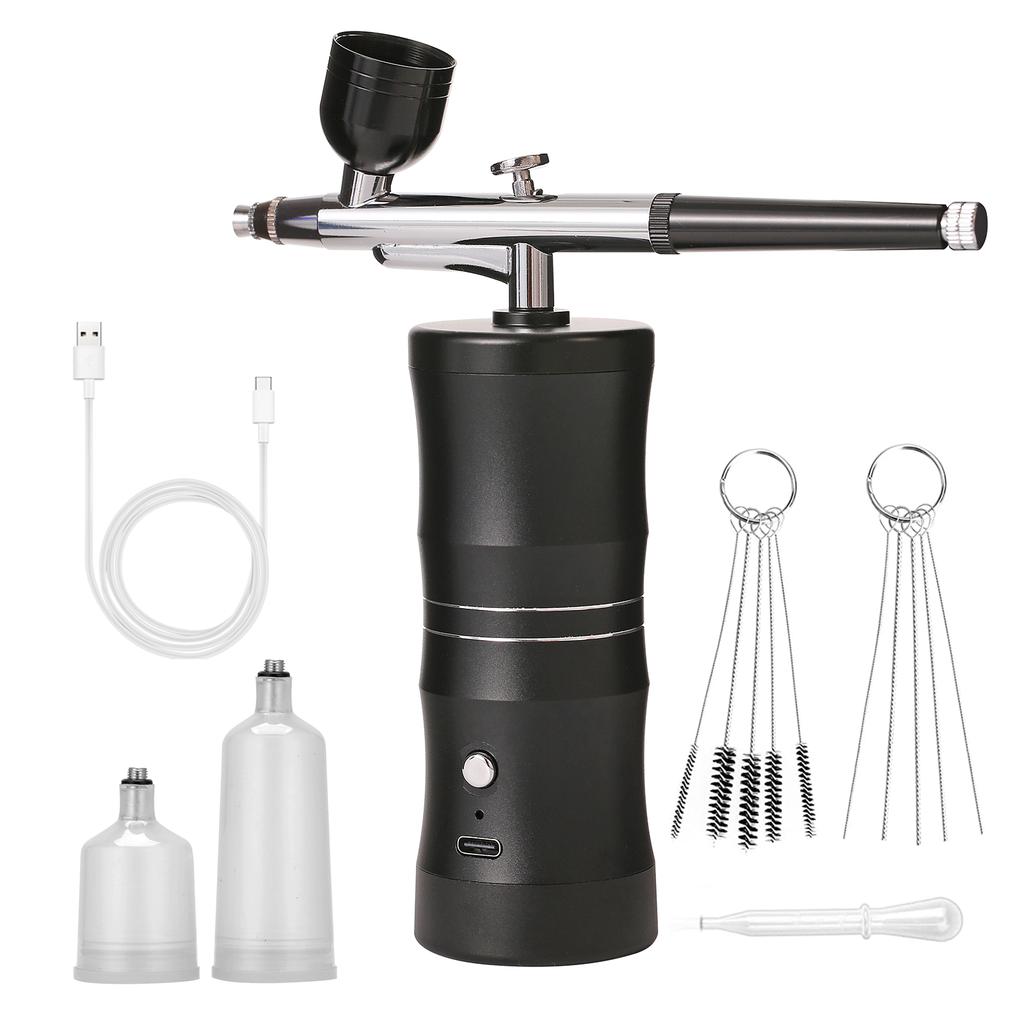 Airbrush Kit with Compressor Portable Air Brush Painting Set for Makeup Tattoo Nail Art Cake Decorating Craft Model