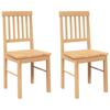 VidaXL Chaises à manger coussins 2 pcs bois massif caoutchouc, chaise à dîner, chaise, chaise de salon, chaises à dîner, 4102428