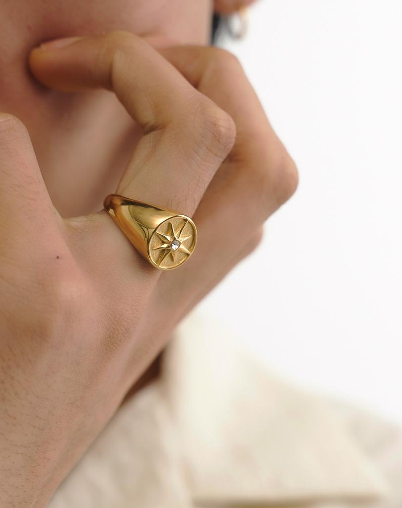 Sost Sunny Pave Signet Ring