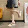 Slippers female summer go out new summer sexy high heels platform wedge heel word with transparent slippers outside wear