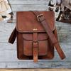 Leather Satchel Crossbody Bag, Men Women Genuine Leather Messenger Shoulder Bag Cross Body Bag i-Pad Bag for Men Christmas Gift Him Her