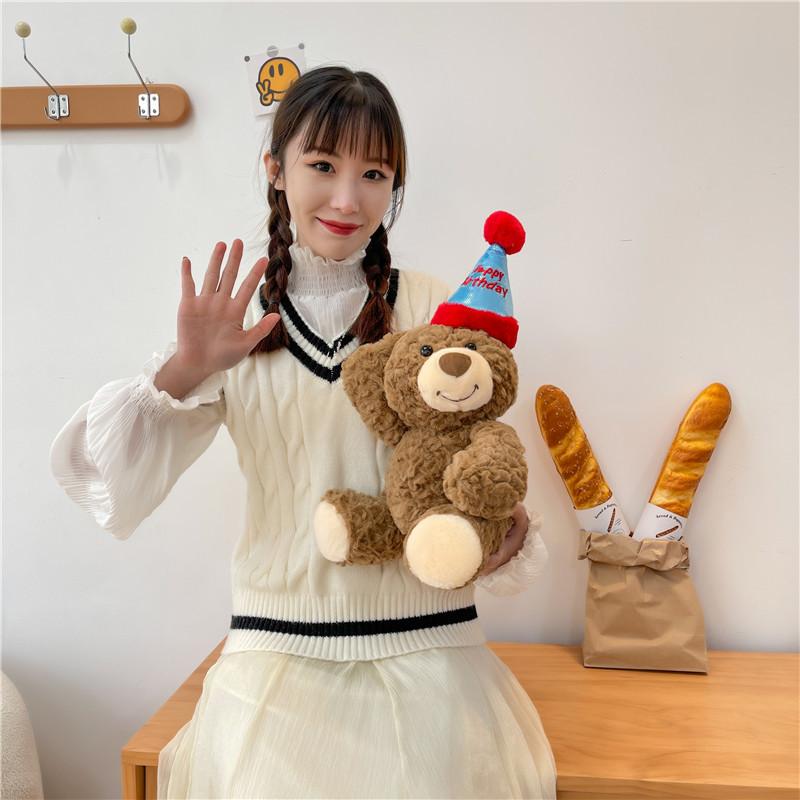 Birthday Bear Plush Toy Creative Top Hat Teddy Bear Girl Valentine's Day Birthday Gift Ragdoll