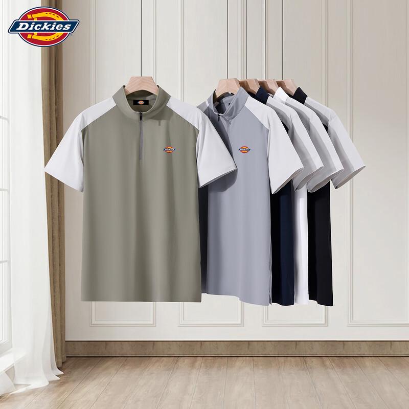 

Мужская футболка-поло с принтом и молнией на половину молнии Dickies 56/3XL