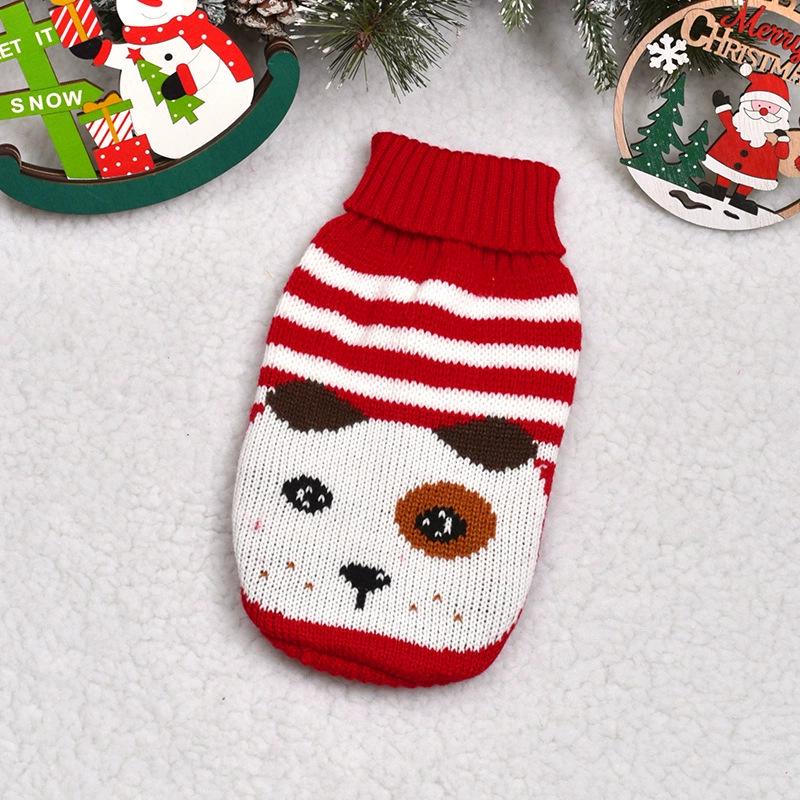 Pull de Noël chaud en tricot pour chats et chiens - Vêtements pour animaux d'automne/hiver