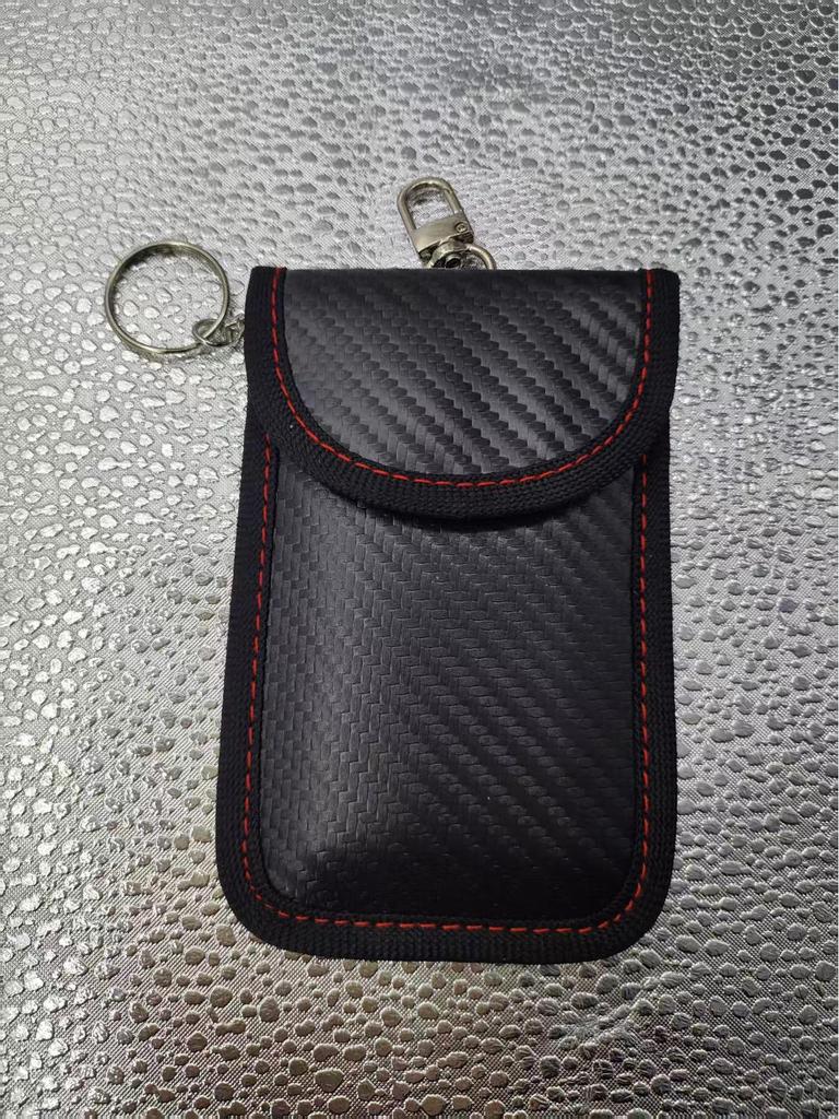 2024 RFID Carbon Fiber Car Key Shield & Phone Anti-Radiation Bag