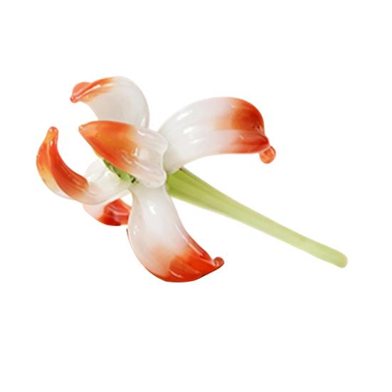 Mini Glas Blumen Dekoration Handgeblasen Kunstkristall Pflanzen Kleine Blumenvase Schmuckstück für Muttertag Geburtstagsgeschenke