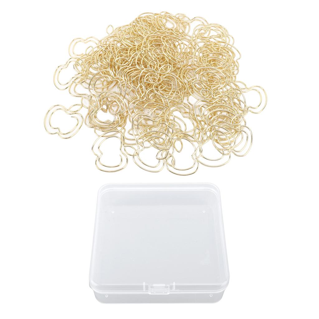 100pcs Fruit Paper Clips Cute Bookmark Pare Clips Portable Funny Small Paper Clips with Transparent 