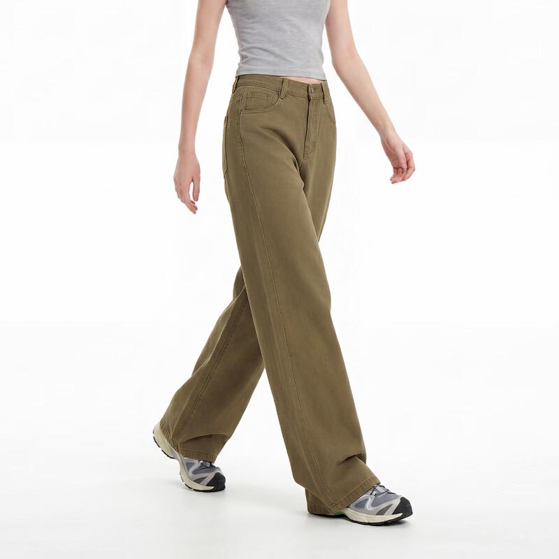 Jeep Women's Loose Wide-Leg Cotton Denim Jeans