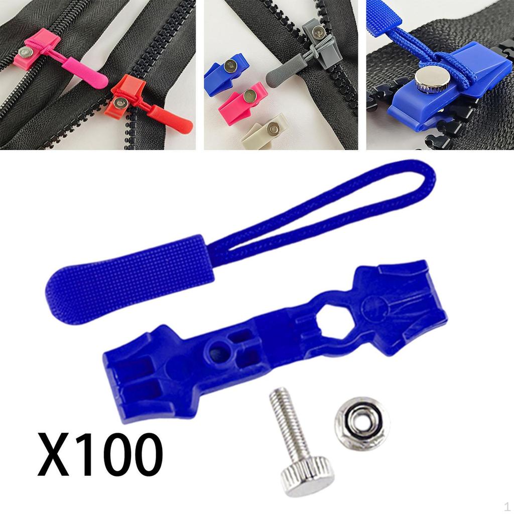 200 Pieces Jacket Zippers Zipper Repair Kit Backpack Replacement Pulls Zip Heads Reusable
