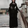 Gothic See Through Shrug Tops Grunge Aesthetic Black Flare Sleeve Crop Top Women Streetwear Vintage Punk Sexy Clothing