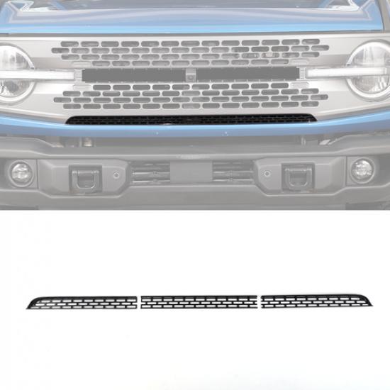 3PCS Front Bumper Grille Trim Cover Trim ert For Ford Bronco
