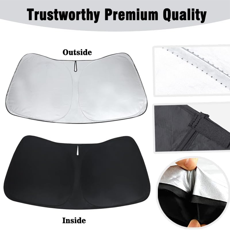 S60 S90  Windshield Sun Shade For S60 S90 2018      2024 2025 Front Window Sunshade Sun Visor 240T Shade Blocks UV Rays Car Accessories