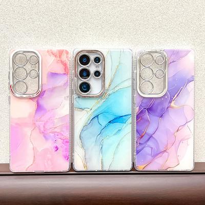 Suitable for New Samsung S25 Ultra Mobile Phone Case S24plus Double Sided Coated Imd Electroplated Marble A55 Case