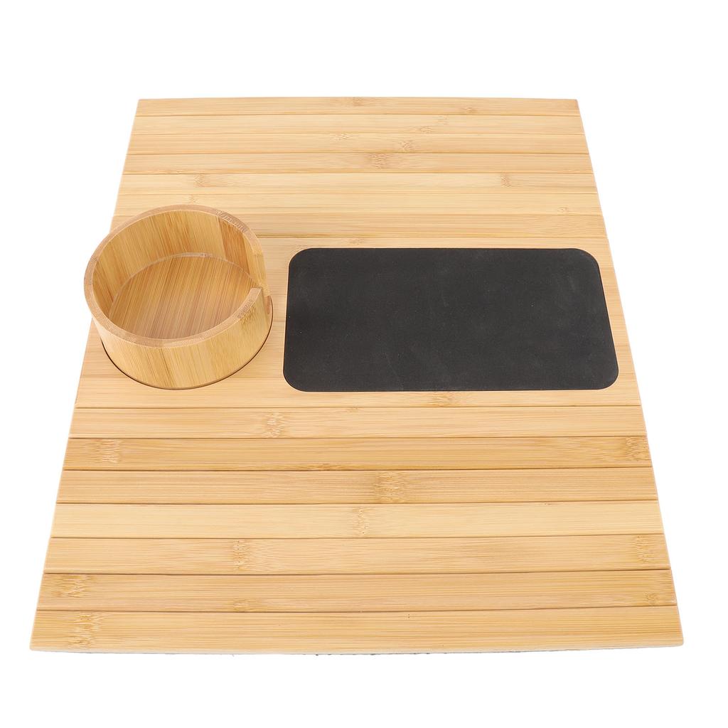 Bamboo Sofa Armrest Tray Detachable Couch Cup Holder Couch Armrest Organizer for Dining Drinking and Snacks