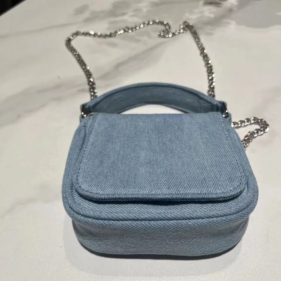 New Denim Bag Women Fashion Vintage  Spring Summer Chains Shoulder Bag Handbag Purse Phone Bags Girls