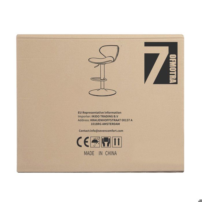 Tabourets de Bar - SEVENCOMFORT - Lot de 2 - Hauteur Réglable - Métal - Confortable et Élégant