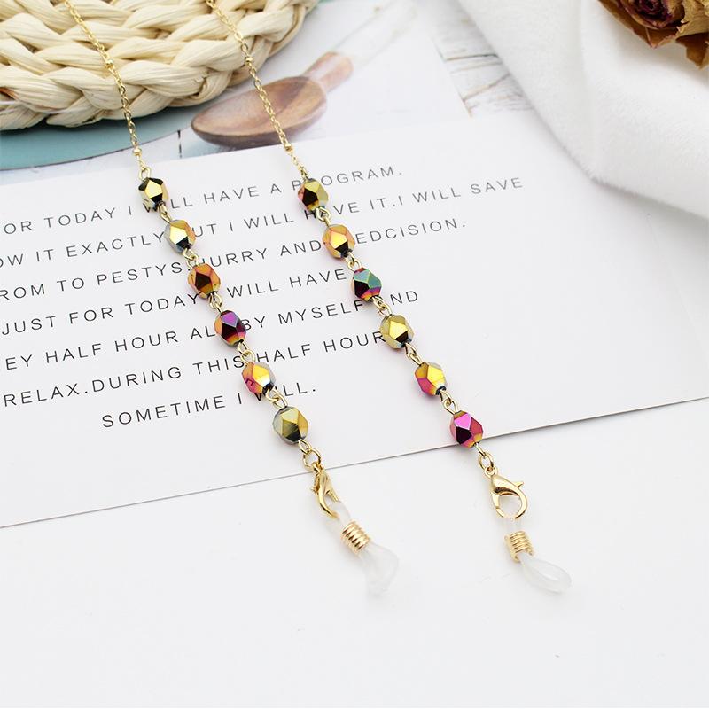 Bohemian Crystal Beaded Glasses Chains Lanyard Face Mask Chain Holder Eyeglass Rope Sunglasses Cord Neck Strap Gift for Women