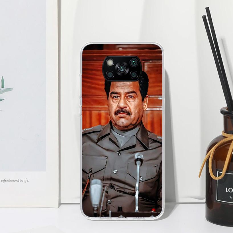 Etui Fashion Saddam Hussein Iraq Arabic Phone Case For Xiaomi Poco X7 X6 X5 M7 M8 Pro F7 Ultra Redmi 15C 15 13C 13 12C 12 10 10C