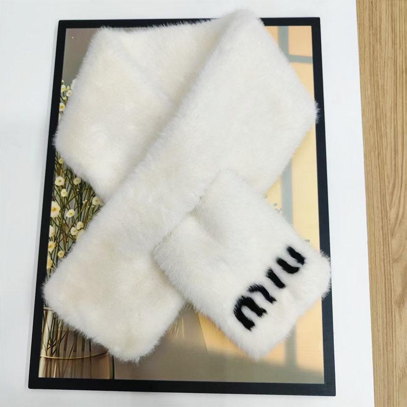 Camellia imitation rabbit fur scarf 23 winter fashionable and elegant women's warm neck cover neck protection small fragrant wind scarf