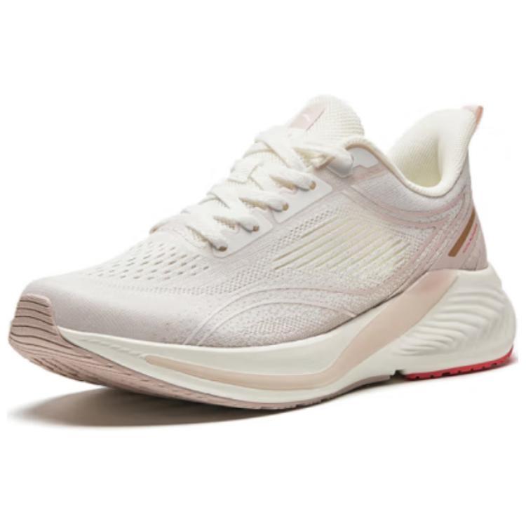 Anta Hydrogen Run Slip Resistant Low top Running Shoes Women's White Gray 122425540-3