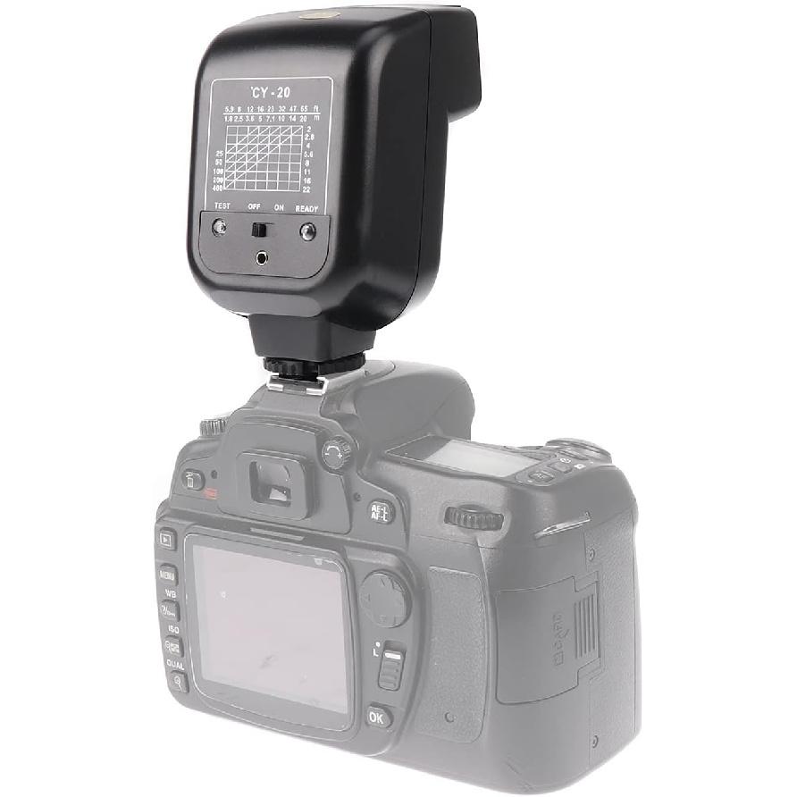 FocusFoto YINYAN CY-20 Universal Hot Shoe On-Camera Flash Speedlite Electronic Speedlight with Sync Port for Nikon Canon Panasonic Olympus Pentax