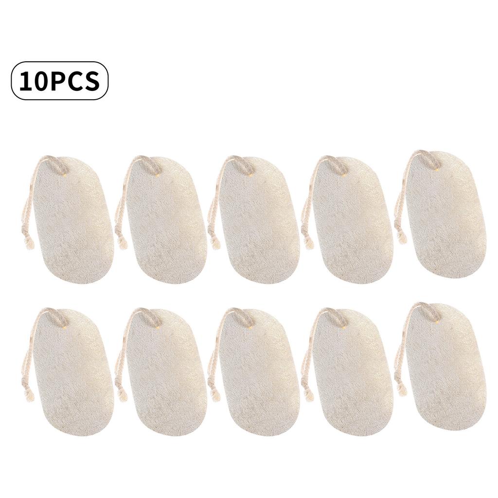 10Pcs Natural Loofah Sponge Body Scrubber Exfoliating Bath Sponge for Shower and SPA Cleaning Gentle Back Scrubber for Women and Men
