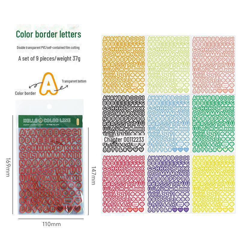 

Красочные водонепроницаемые наклейки из ПВХ с буквами и цифрами для детских справочников